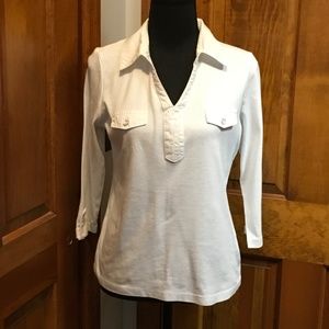 Karen Scott Top, Size Medium, White